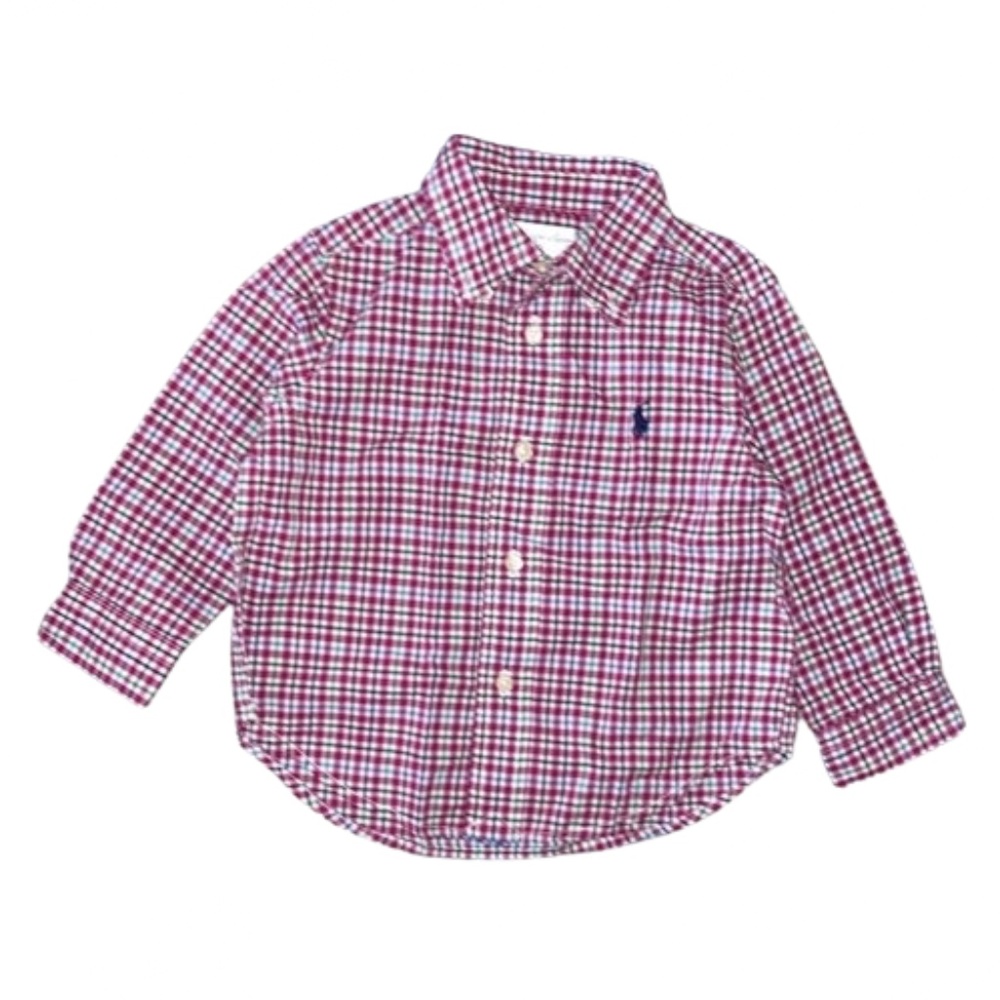 Ralph Lauren button down shirt plaid baby size
